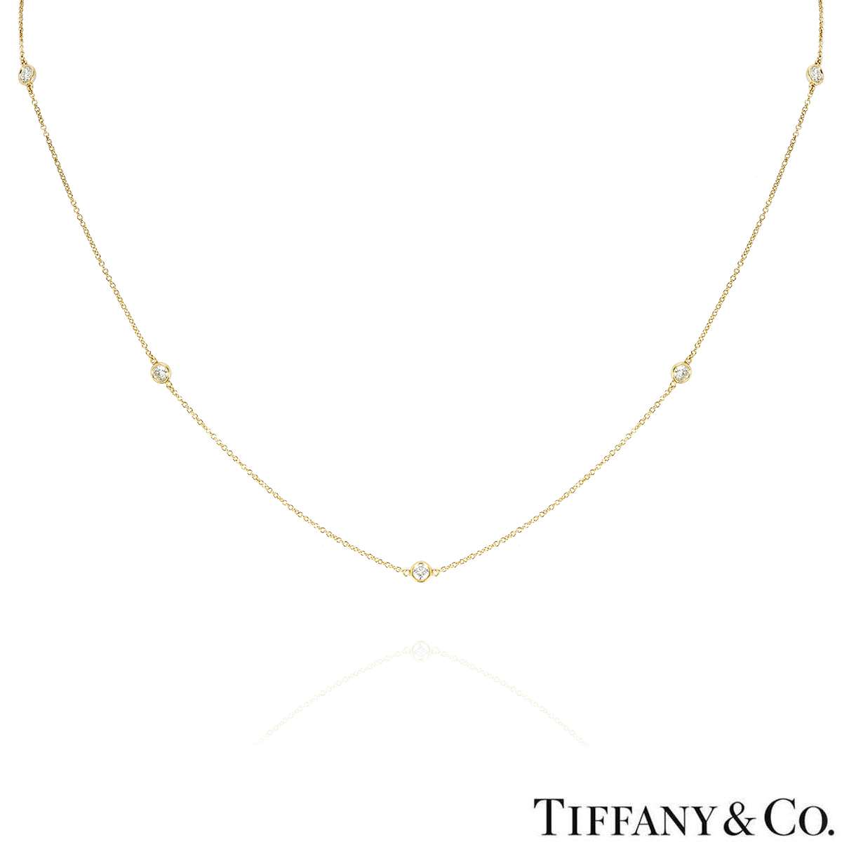 Tiffany & Co. Gold Elsa Peretti Diamonds by the Yard Diamond Necklace 10773547 Tiffany & Co. Gold Elsa Peretti Diamonds by the Yard Diamond Necklace 10773547